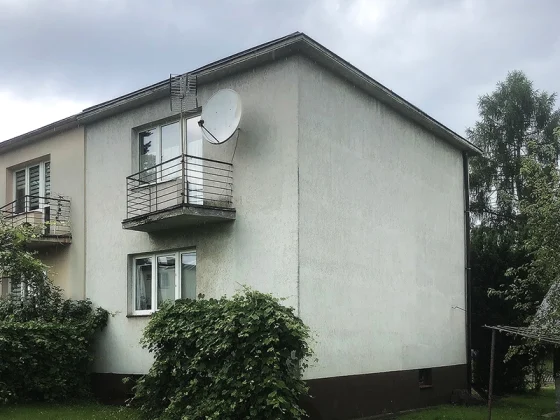 Dom z lat 70. – elewacja ogrodowa przed przebudową.